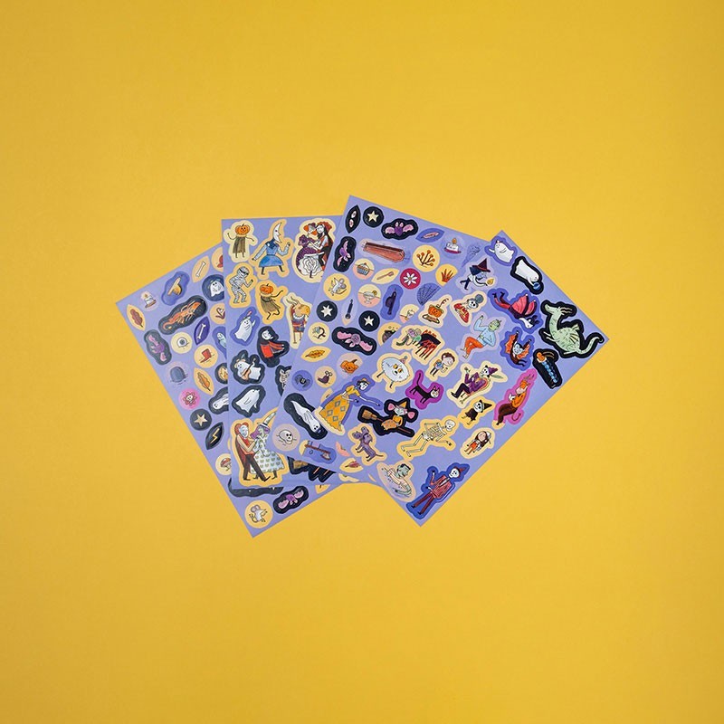 póster y pegatinas de monstruos